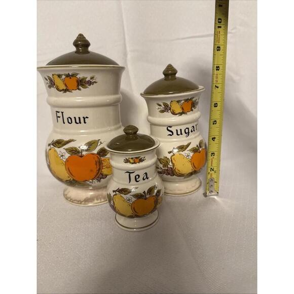Vintage 1950’s Fruit festival canisters Webb Japan - Picture 5 of 15